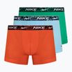 Boxeri pentru bărbați Nike Everyday Cotton Stretch Trunk 3 pary red/aquarius blue/stadium green