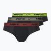 Slip pentru bărbați Nike Everyday Cotton Stretch Brief 3 pary cyber black/heather grey/dark pony