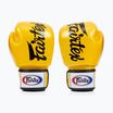 Mănuși de box Fairtex Deluxe Tight-Fit gold