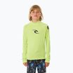Longsleeve de înot pentru copii Rip Curl Brand Wave UPF Rash Vest lime