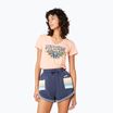 Tricou pentru femei  Rip Curl Block Party V Tee bright peach