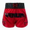 Pantaloni scurți de antrenament pentru bărbați Venum Inferno Muay Thai roșu/gri cărbune/negru