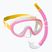 Set de snorkeling pentru copii Mares Combo Jelly pink/yellow/clear