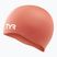 Căciulă de înot TYR Wrinkle Free Silicone coral/white