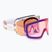 Ochelari de schi pentru femei Giro Ella white lx stripe/rose gold/infrared