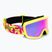 Ochelari de schi pentru copii Giro Chico 2.0 Jr Yellow flowers/amber pink