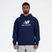 Bluză pentru bărbați New Balance Stacked Logo French Terry Hoodie navy