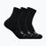 Șosete HOKA Quarter Run Sock 3-Pack black/black/black