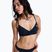 Top de costum de baie ROXY Solid Essentials Wrap Bralette anthracite