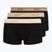 Boxeri pentru bărbați Lacoste 5H1297 3 pack black/sisal/viennese/cookie