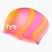 Cască de înot TYR Multi-Color Long Hair Silicone orange/pink
