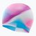 Cască de înot pentru copii TYR Tiedye Silicone Multicolor Jr pink/purple