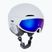 Cască de schi Alpina Alto Q-Lite alb mat/albastru revo