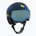Cască de schi pentru copii  UVEX Rocket Visor Jr blue puzzle matt/mirror blue/smoke