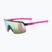 Ochelari de soare pentru copii UVEX Dyrt Jr black pink mat/mirror pink