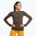 Tricou de antrenament pentru femei cu mânecă lungă Gymshark Vital Seamless Top maro/alb