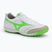 Încălțăminte de fotbal pentru bărbați Mizuno Morelia Sala Elite TF white/neon green/galaxy silver