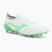 Încălțăminte de fotbal pentru bărbați Mizuno Morelia Neo IV Β Elite MD white/neon green/cool gray 3c
