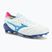 Încălțăminte de fotbal pentru bărbați Mizuno Morelia Neo IV Β Elite MD white/tanager turquoise/pink tetra