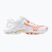 Încălțăminte de volei pentru femei Mizuno Wave Lightning Z8 white/calypso coral/pale banan