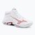 Încălțăminte de volei pentru femei Mizuno Wave Lightning Elite Mid white/rose elegance/lava falls
