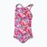 Costum de baie dintr-un element pentru copii Speedo Learn To Swim Printed Frill Thinstrap cherry pink/sweet taro/hellium