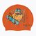 Șapcă de înot pentru copii Speedo Junior Printed Silicone portocalie/galbenă pentru copii