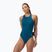 Costum de baie întreg pentru femei Speedo Racer Zip with Built in Swim Bra dark teal