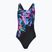 Costum de baie întreg pentru femei Speedo FL Placement Printed Powerback glitchy garden/black