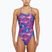 Costum de baie dintr-o piesă pentru femei Nike Hydrastrong Multi Print Lace Up Tie Back persian violet