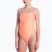 Costum de înot întreg pentru femei Nike Ocean Bound Ripple Texture Square Neck pink glow