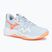Încălțăminte de volei pentru femei Mizuno Wave Momentum Pro blue finch/lava orange/flamingo coral