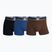 Pantaloni scurți de boxer CR7 Basic Trunk pentru bărbați 3 perechi negru/albastru/maro