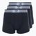 Boxeri pentru bărbați CR7 Basic Trunk 3 perechi 2762 black