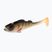 Mikado Real Fish 4pc negru-portocaliu momeală de cauciuc PMRFP-9.5-PERCH-N