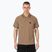 Tricou polo pentru bărbați Pitbull West Coast Polo Pique Stripes Regular coyote brown