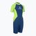 Costum de neopren pentru copii AQUASTIC Wavey Jrb 2 mm verde/albastru închis