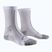 Șosete de alergare pentru bărbați X-Socks Trailrun Discover Crew arctic white/pearl grey