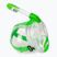 Masca facială completă pentru snorkeling pentru copii SEAC Libera lime transparent/lime