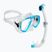 Set de scufundări Cressi Estrella + Seal Dry clear/aquamarine