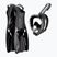 Set de scufundări Cressi Baron + Tonga black/black/black