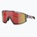 Ochelari de soare Bliz Fusion transparent dark grey/brow red multi