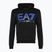 EA7 Emporio Armani Emporio Armani Train Logo Series Oversize Logo Hoodie Coft negru pentru bărbați