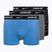 Boxeri pentru bărbați Nike Everyday Cotton Stretch Trunk 3Pk UB1 cu imprimeu swoosh/gri/albastru uni
