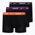 Boxeri pentru bărbați Nike Everyday Cotton Stretch Trunk 3 pary black/violet/orange