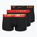 Boxeri pentru bărbați Nike Dri-Fit Essential Micro Trunk 3 pary blk/uni red/blk/uni red metallic gradient wb