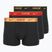 Boxeri pentru bărbați Nike Everyday Cotton Stretch Trunk 3 perechi blk/university red/wheat gold/black high shine wb
