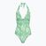 Costum de baie dintr-o bucată pentru femei Tommy Hilfiger Halter One Piece Rp Print floral tropic aop fort green