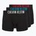 Boxeri Calvin Klein 000NB3609A Boxer Brief 3 perechi black w/oatmeal logo/black w/age