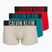 Boxeri Calvin Klein 000NB3609A Boxer Brief 3 perechi oatmeal/aged redwood/bright turquoise
